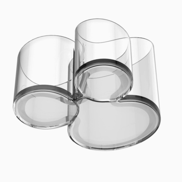 Clear Acrylic 3 Compartment Multipurpose Cosmetic Countertop Organizer, [Clear] - Picture 2 of 6